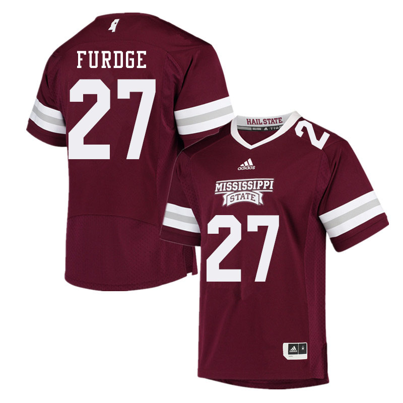 Men #27 Esaias Furdge Mississippi State Bulldogs College Football Jerseys Sale-Maroon